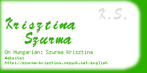krisztina szurma business card